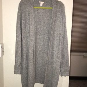 H&M Long Gray Sweater Cardigan